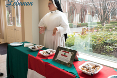 Sisters worked hard to decorate tables, provide displays and cook traditional dishes representing the countries from which their families came.