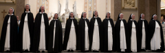Bishop Spalding asks the sisters who professed vows to face the congregation so they could be congratulated.