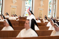 Sister Mary Christopher renewed her vows during the Mass in the Motherhouse chapel.