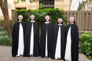 2-Sister Mary Rachel, the three sisters professing vows, and Mother Anna Grace