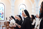 Sister Aimee Marie during the Eucharistic celebration.