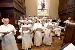 The Dominican Sisters of St. Cecilia choir sing from the choir loft. The Dominican Sisters of St. Cecilia choir sing from the choir loft.
