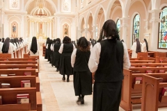 After a simple entrance ceremony, the postulant begins a year of immersion into the life of her new religious family.