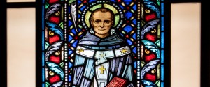 Aquinas College, stained glass window of St Antoninus, Nashville TN