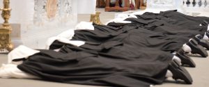 Sisters make the prostration as an sign of their complete abandonment to the will of God