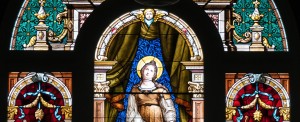 ORATORY, ST CECILIA, ST CECILIA MOTHERHOUSE, STAINED GLASS BY FRANZ MAYER STUDIO