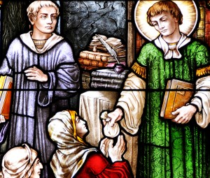 nashville dominicans, Dominican sisters of st. cecilia congregation, nashville, education, teaching, dominican sisters, st. cecilia congregation, stained glass windows, st cecilia chapel, life of dominic in stained glass, franz mayer stained glass, dominic sells his books, dominic gives to the poor, dominic at palencia